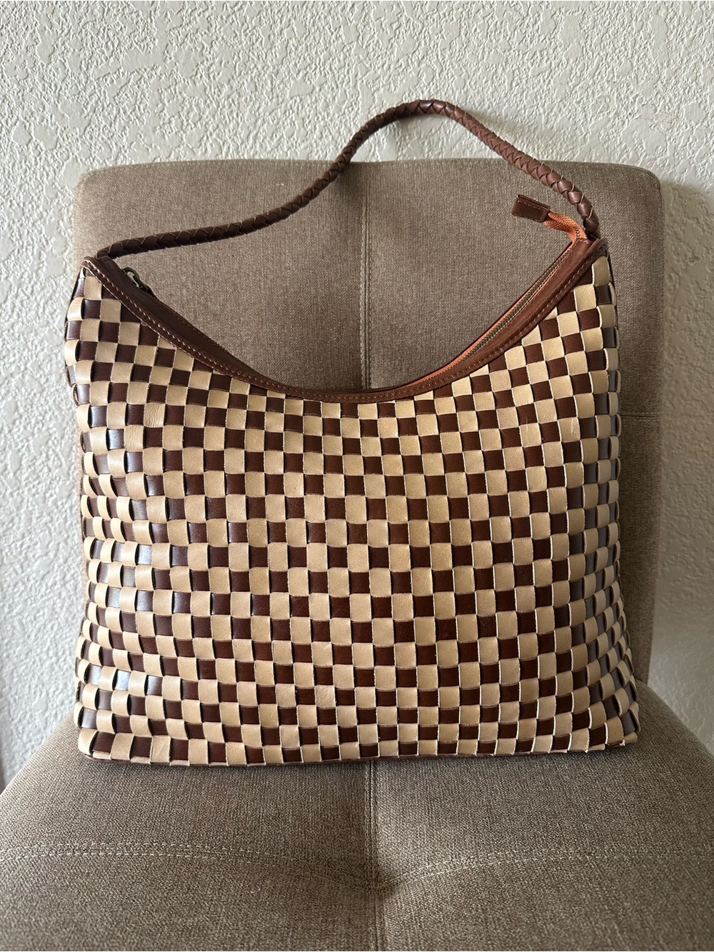 Bembien Large Marni Bag in Caramel X Sienna Check NWOT